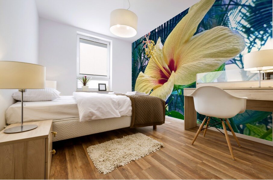 Yellow Hibiscus Mural print
