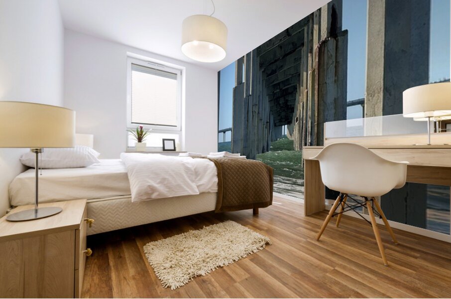 The pier at Ocean Beach San Diego - color Mural print