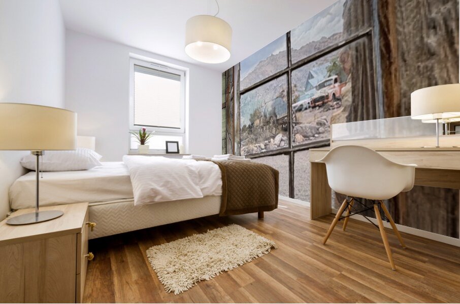 Ghost town Nelson Nevada Mural print