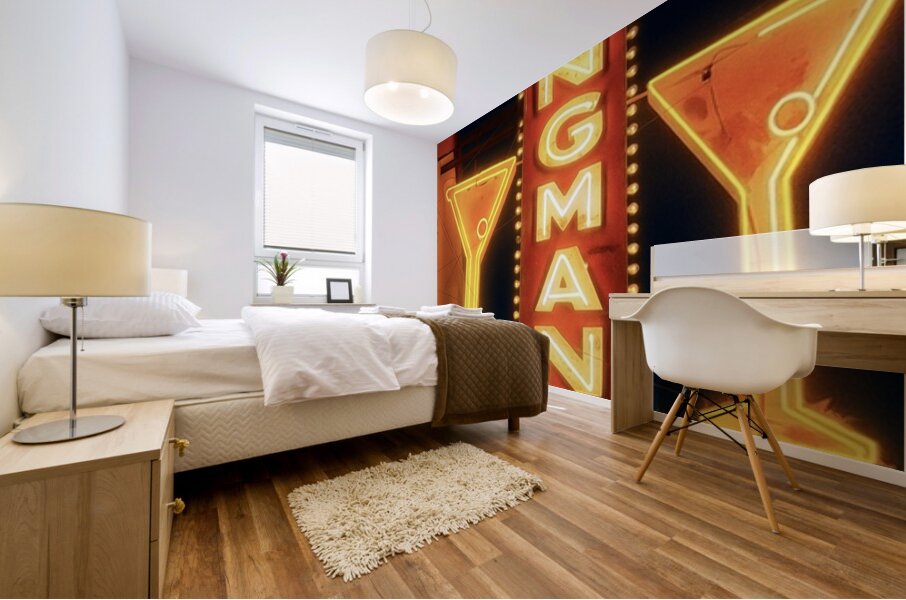 Kingman Club at night Mural print