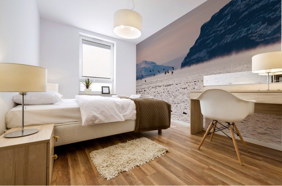 Beauty in the bitter cold - Columbia River 1 Mural print