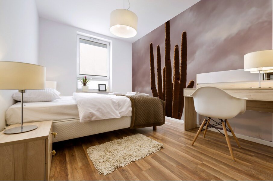 Sunlit Saguaro Mural print