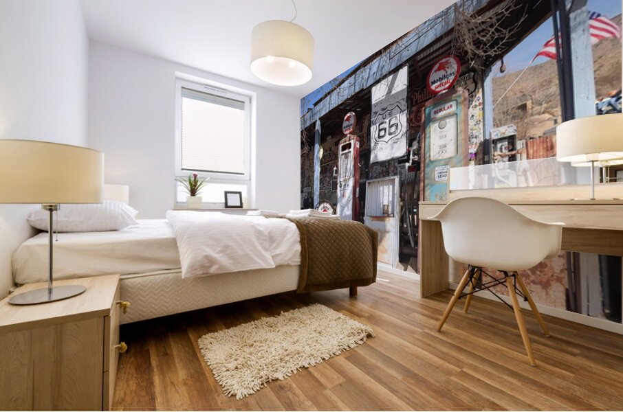 Mobil Oil at Hackberry Route 66 Mural print