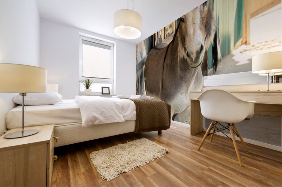 Oliver with “winter chops” Mural print