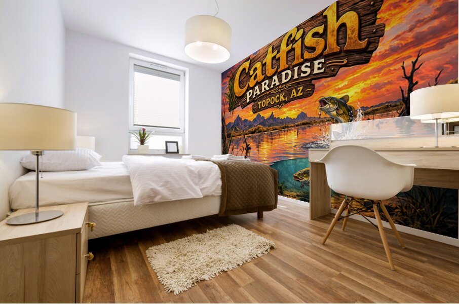 Catfish Paradise Topock AZ - Graphic design Mural print