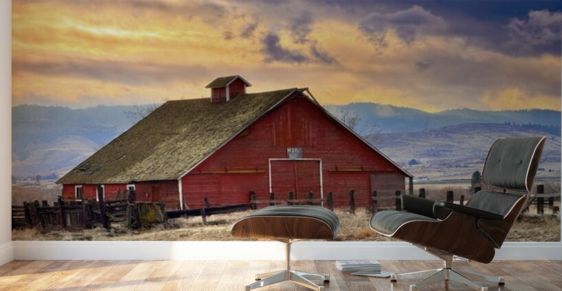 Sunset BArn Wall Murals