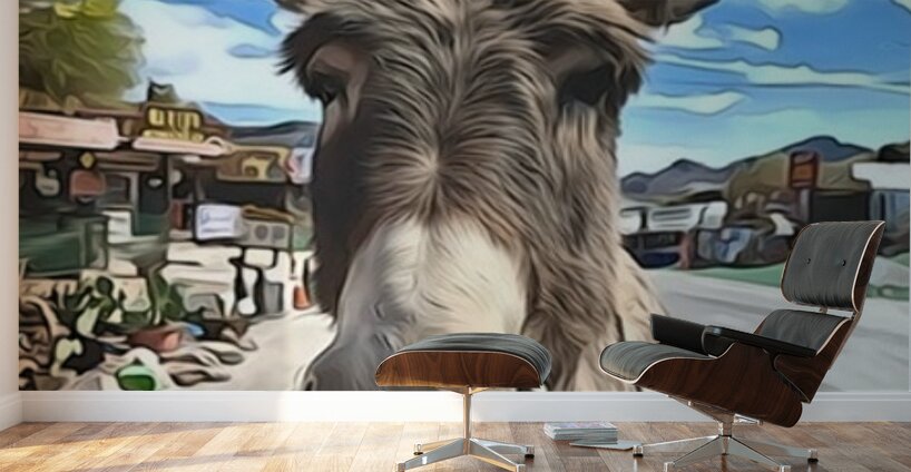Oatman Donkey - abstract version Wall Murals