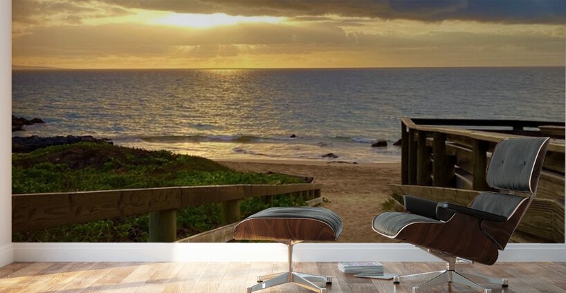 Kihei Sunset 2 horizontal version Wall Murals