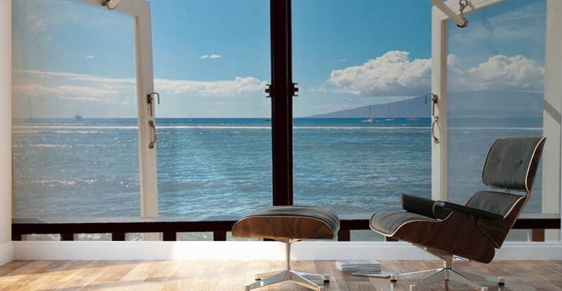 The windows of Front Street in Lahaina Wall Murals