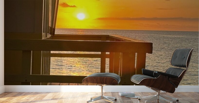 Sunset at the surf shack Wall Murals