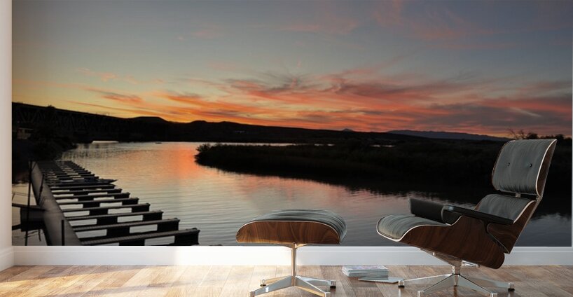 Sunset at the Topock Marina - 2 Wall Murals