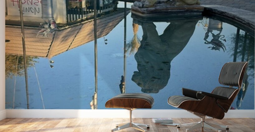 Reflection at the gate to English-2 Wall Murals