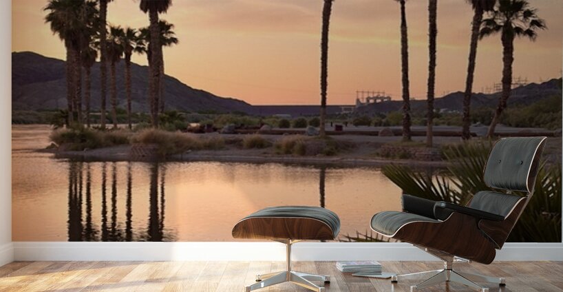 Sunset at Davis Camp -3 vertical Wall Murals