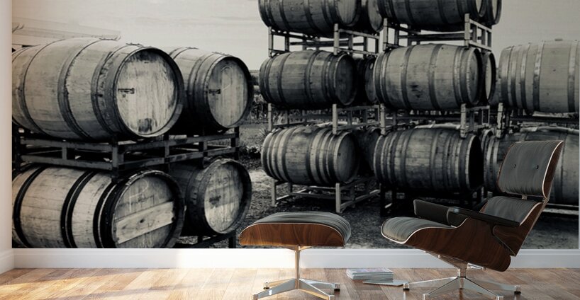 Barrels on the Crushpad Wall Murals