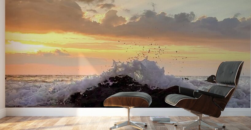 Waves and Rocks Wall Murals