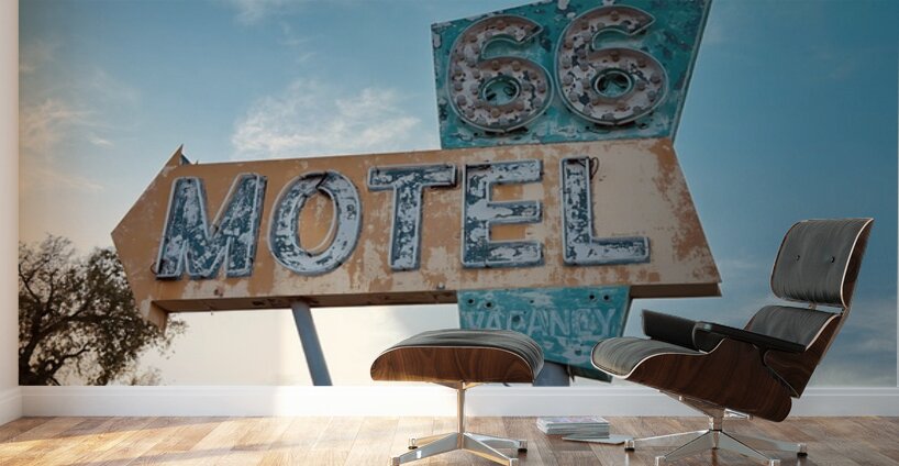 The 66 Motel - Needles California sign Wall Murals