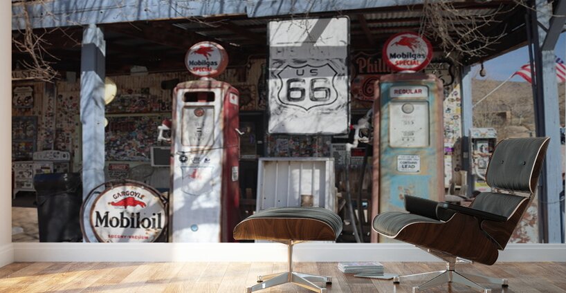 Mobil Oil at Hackberry Route 66 Wall Murals