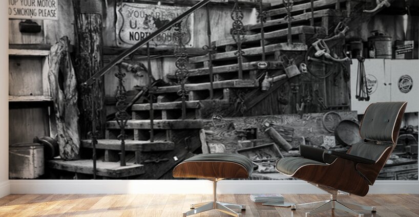 Stairway to yesteryear Wall Murals