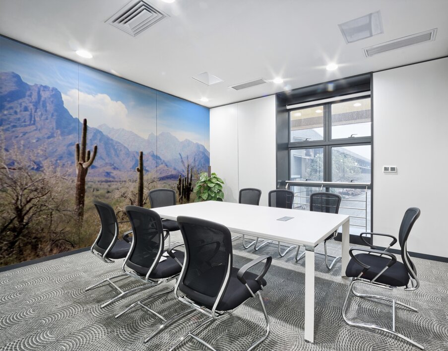 Blue Pastel Desert Wall Printing