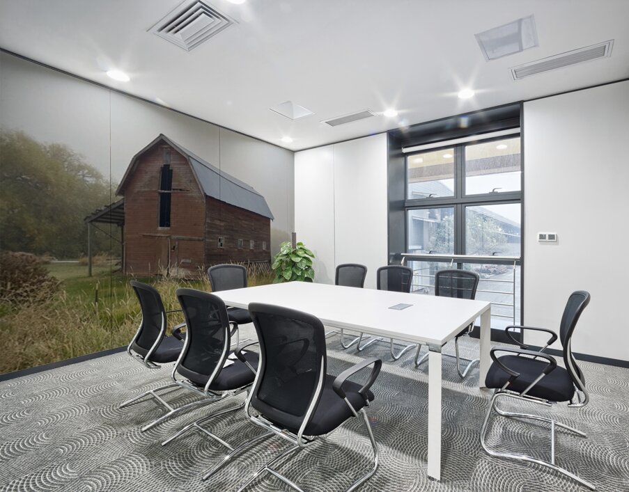 Barn in the mist 1 Wall Printing