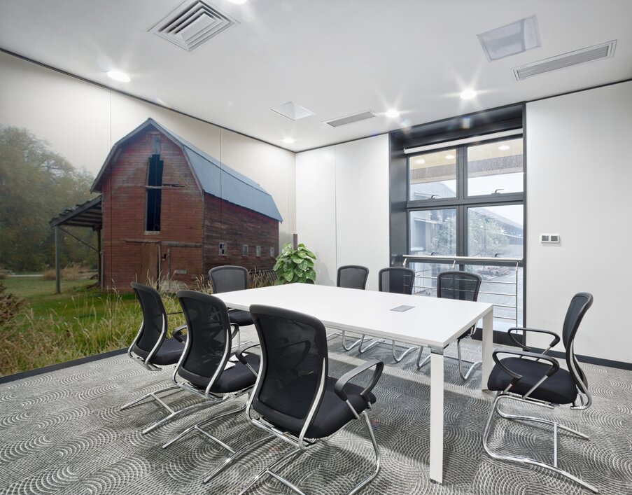 Barn in the mist 2 Wall Printing