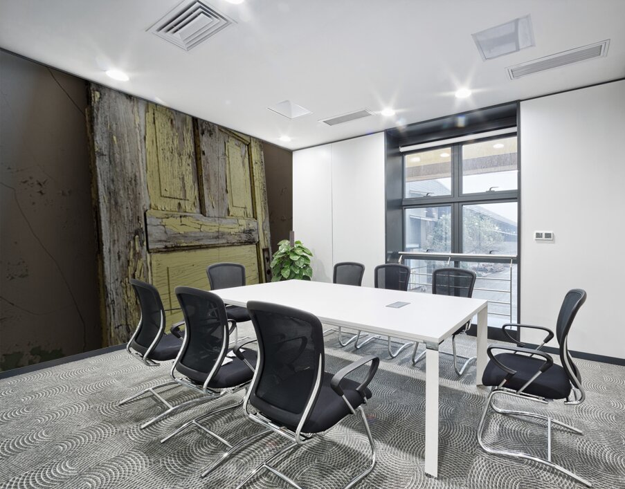 Old yellow door -1 Wall Printing