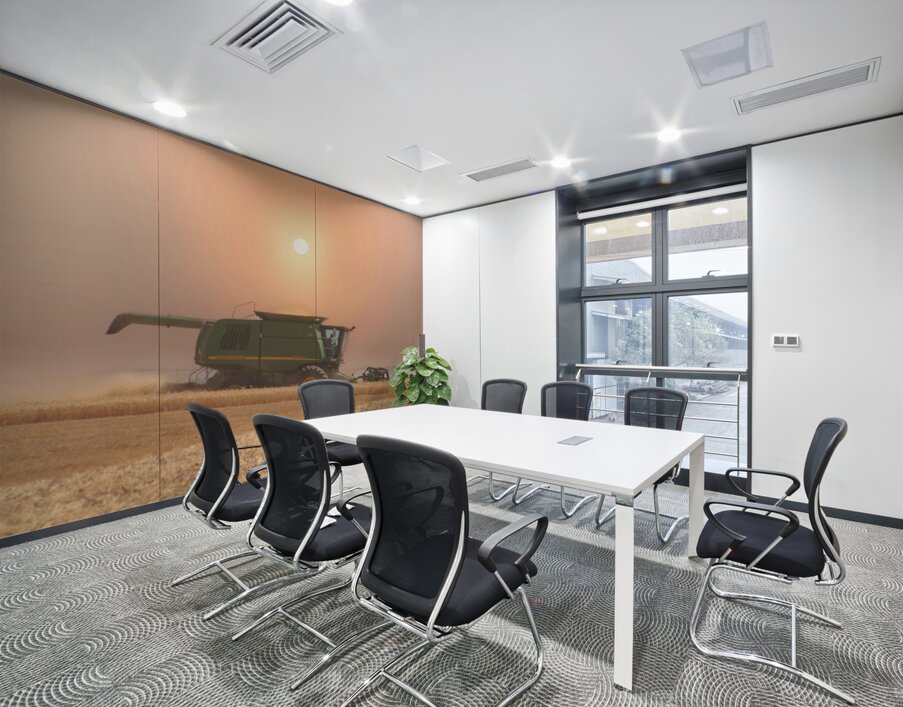 Wheat Havest Sundown Wall Printing