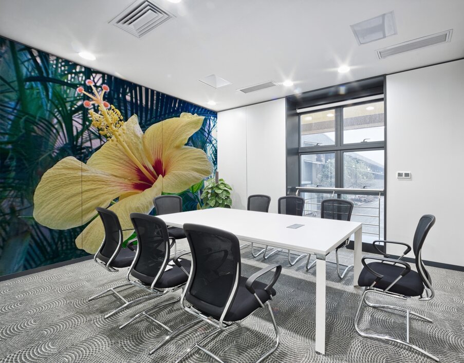 Yellow Hibiscus Wall Printing