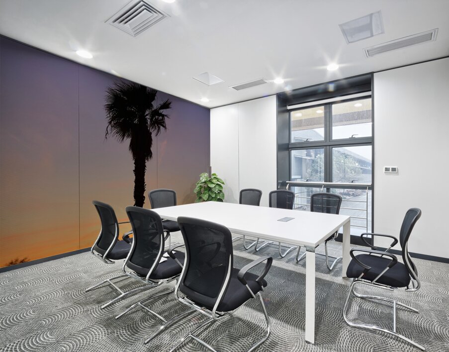 Afterglow Palm Wall Printing