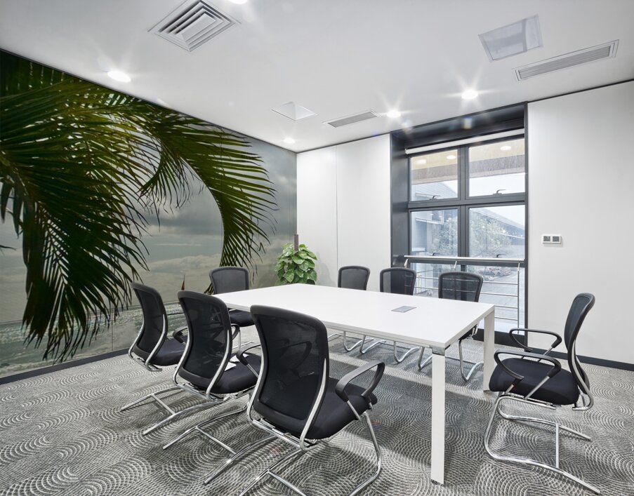 Oahu through the Palms Wall Printing