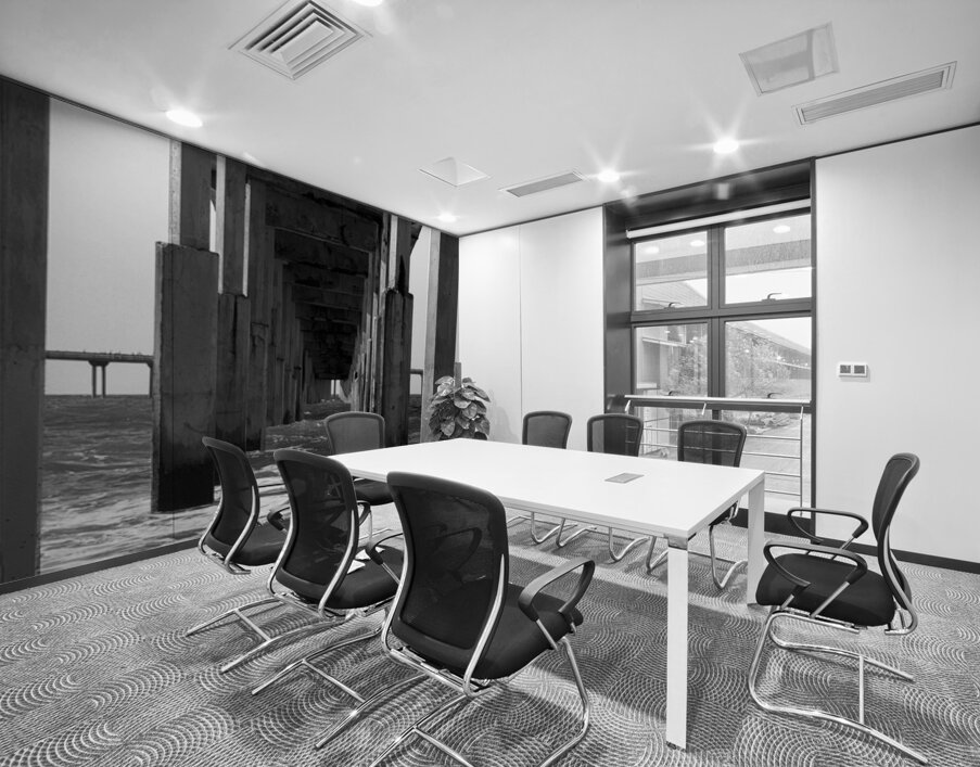 The pier at Ocean Beach San Diego - black and white Wall Printing