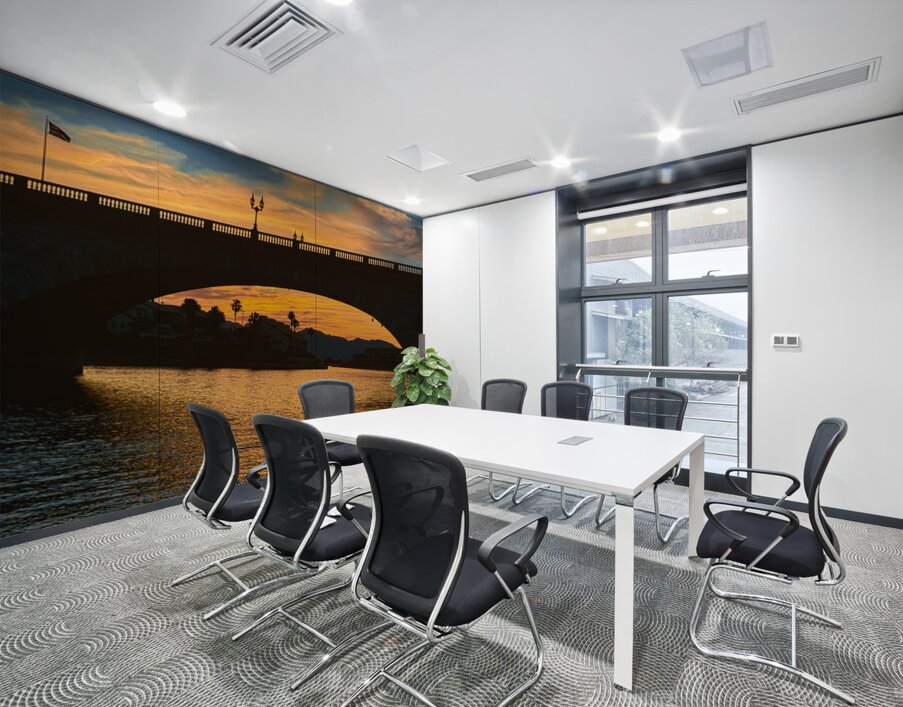 London Bridge - blue and orange sundown Wall Printing