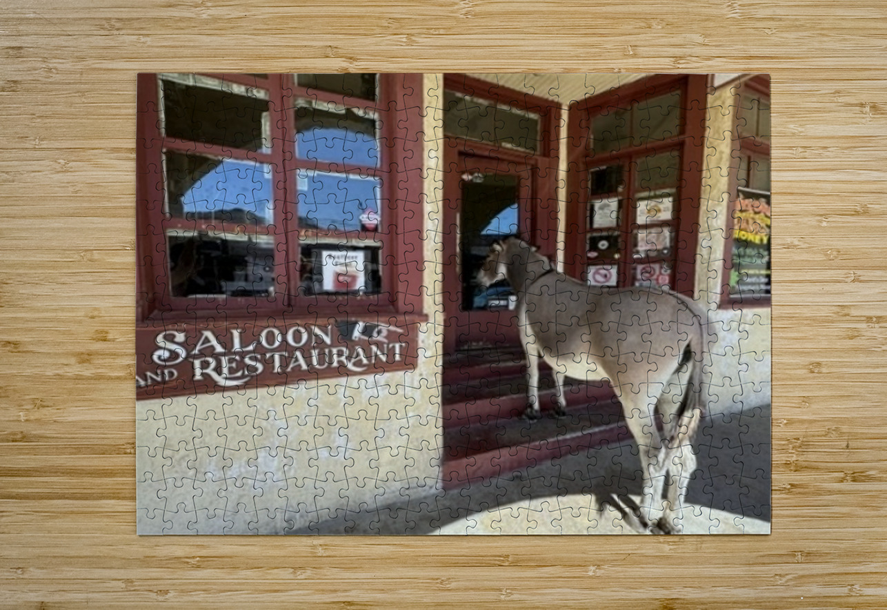 Lunchtime in Oatman Leslie Affeldt Photography Puzzle printing