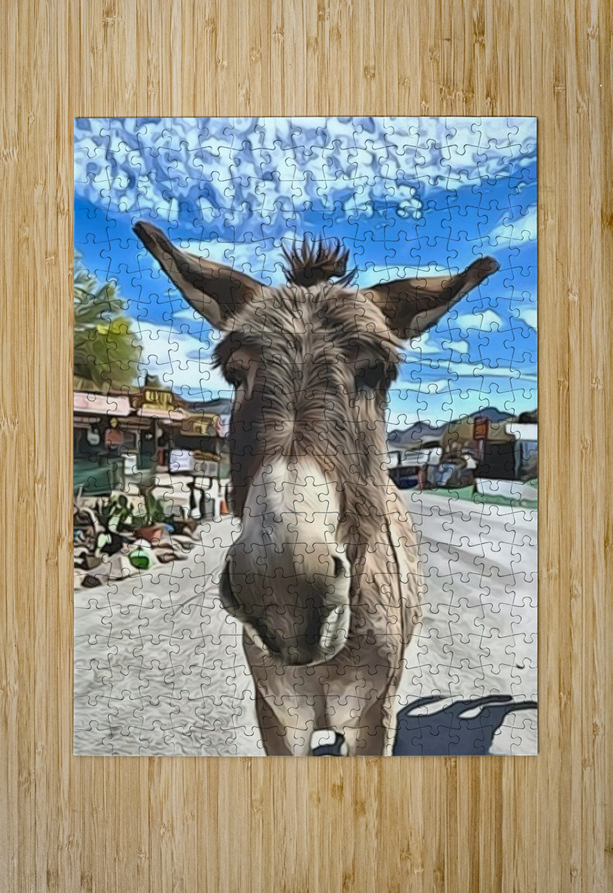 Oatman Donkey - abstract version Leslie Affeldt Photography Puzzle printing
