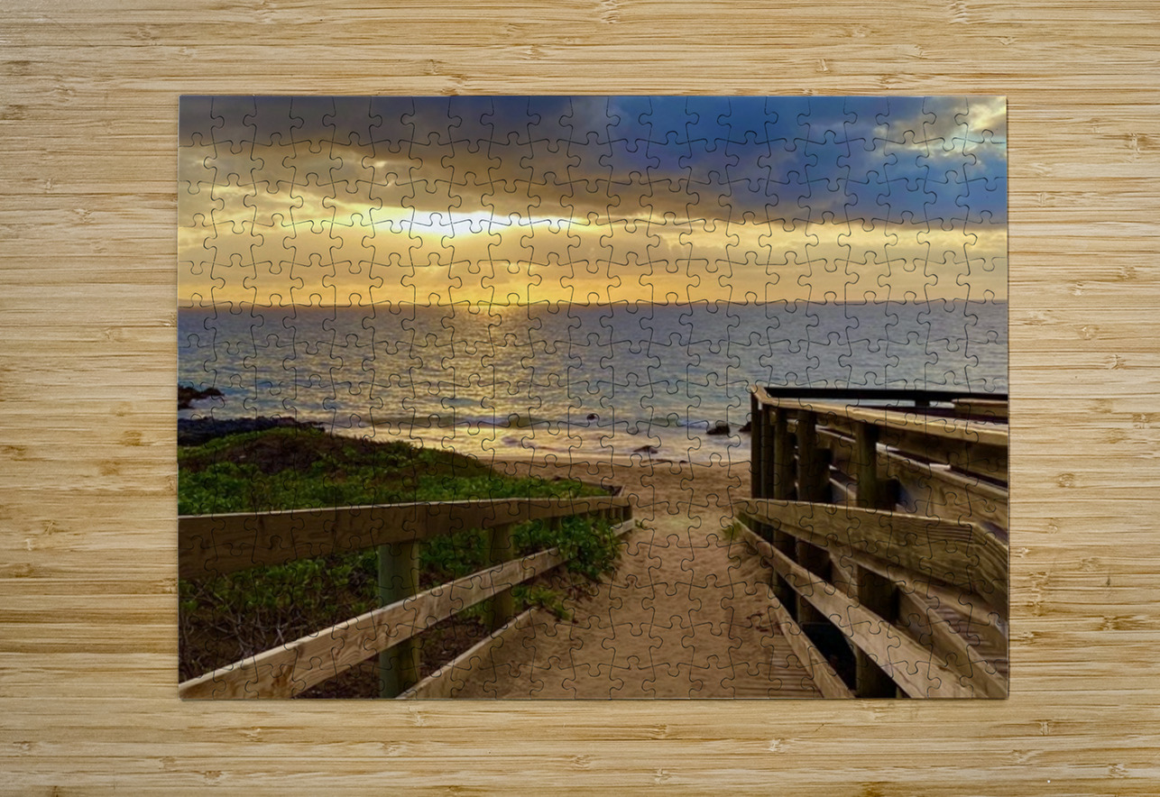 Kihei Sunset 2 horizontal version Leslie Affeldt Photography Puzzle printing