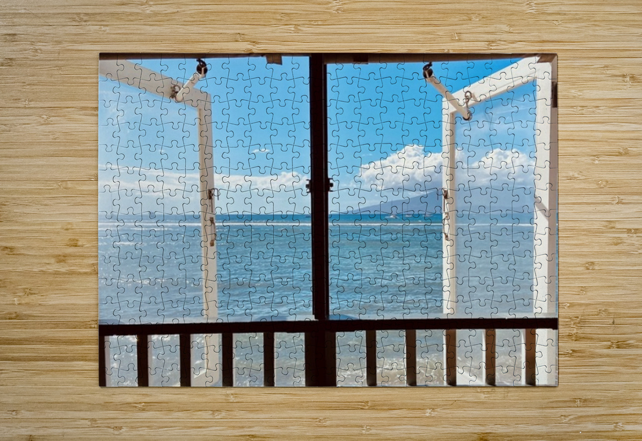 The windows of Front Street in Lahaina Leslie Affeldt Photography Puzzle printing