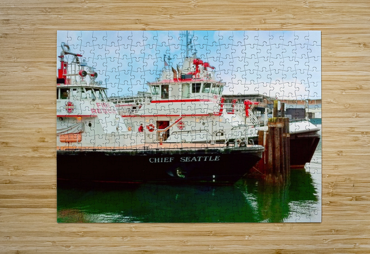 Chief Seattle Fire Boat  -1 Leslie Affeldt Photography Puzzle printing