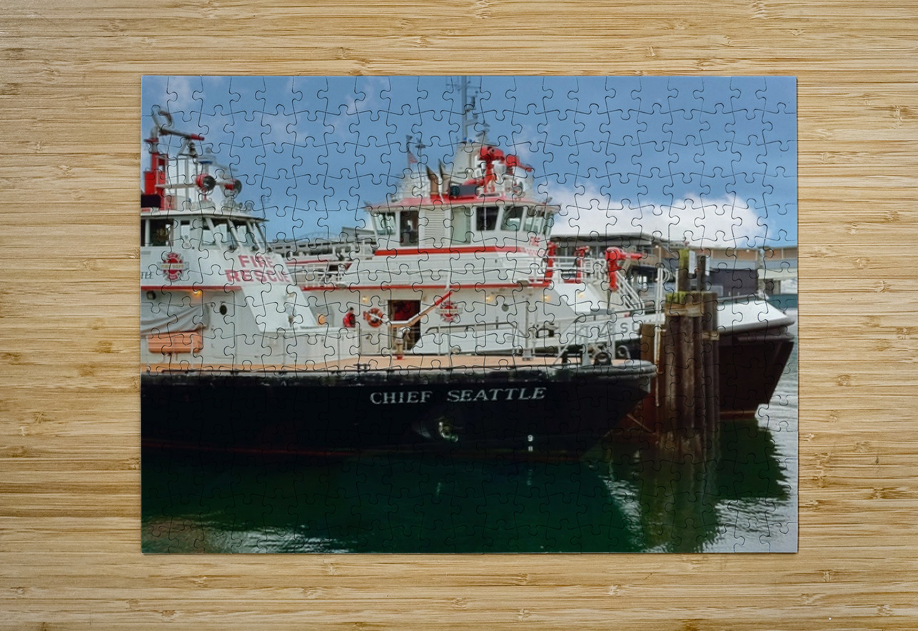 Chief Seattle Fire Boat -2 Leslie Affeldt Photography Puzzle printing