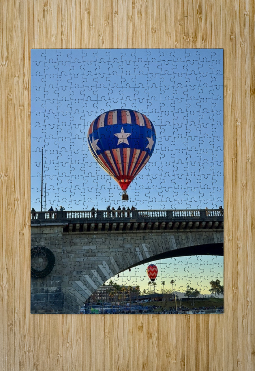 Balloons at the bridge -2 Leslie Affeldt Photography Puzzle printing