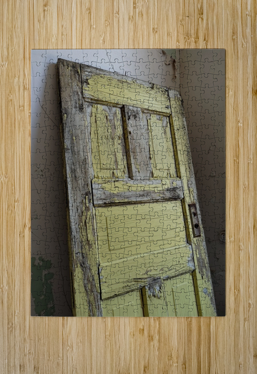 Old yellow door -1 Leslie Affeldt Photography Puzzle printing