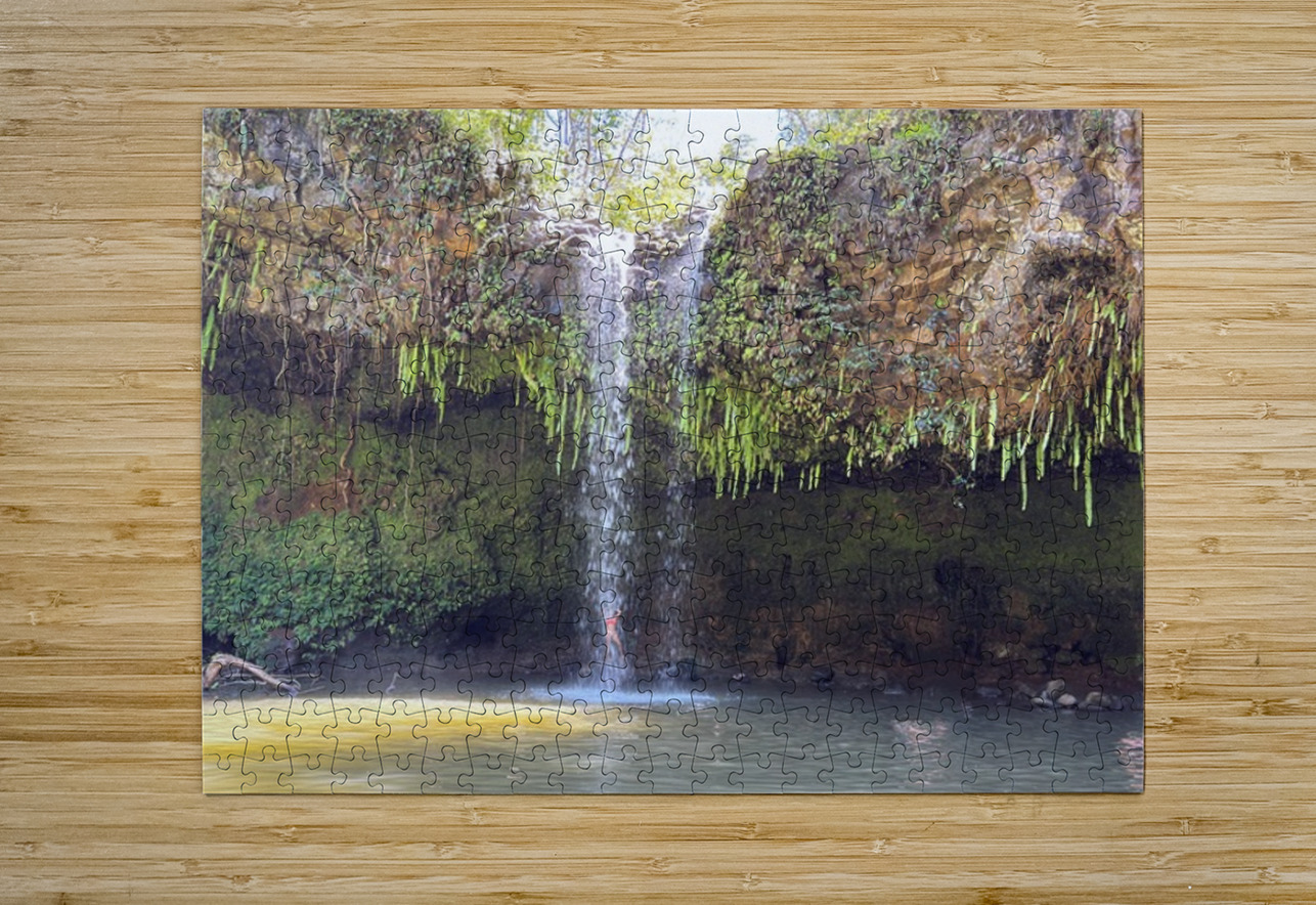 Upper falls Twin Falls Maui Hawaii Leslie Affeldt Photography Puzzle printing