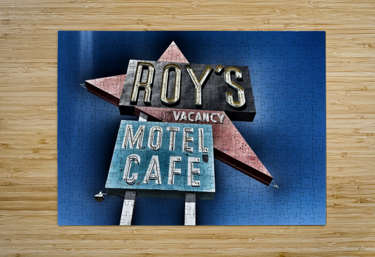 Roys Motel -distressed look Leslie Affeldt Photography Puzzle printing