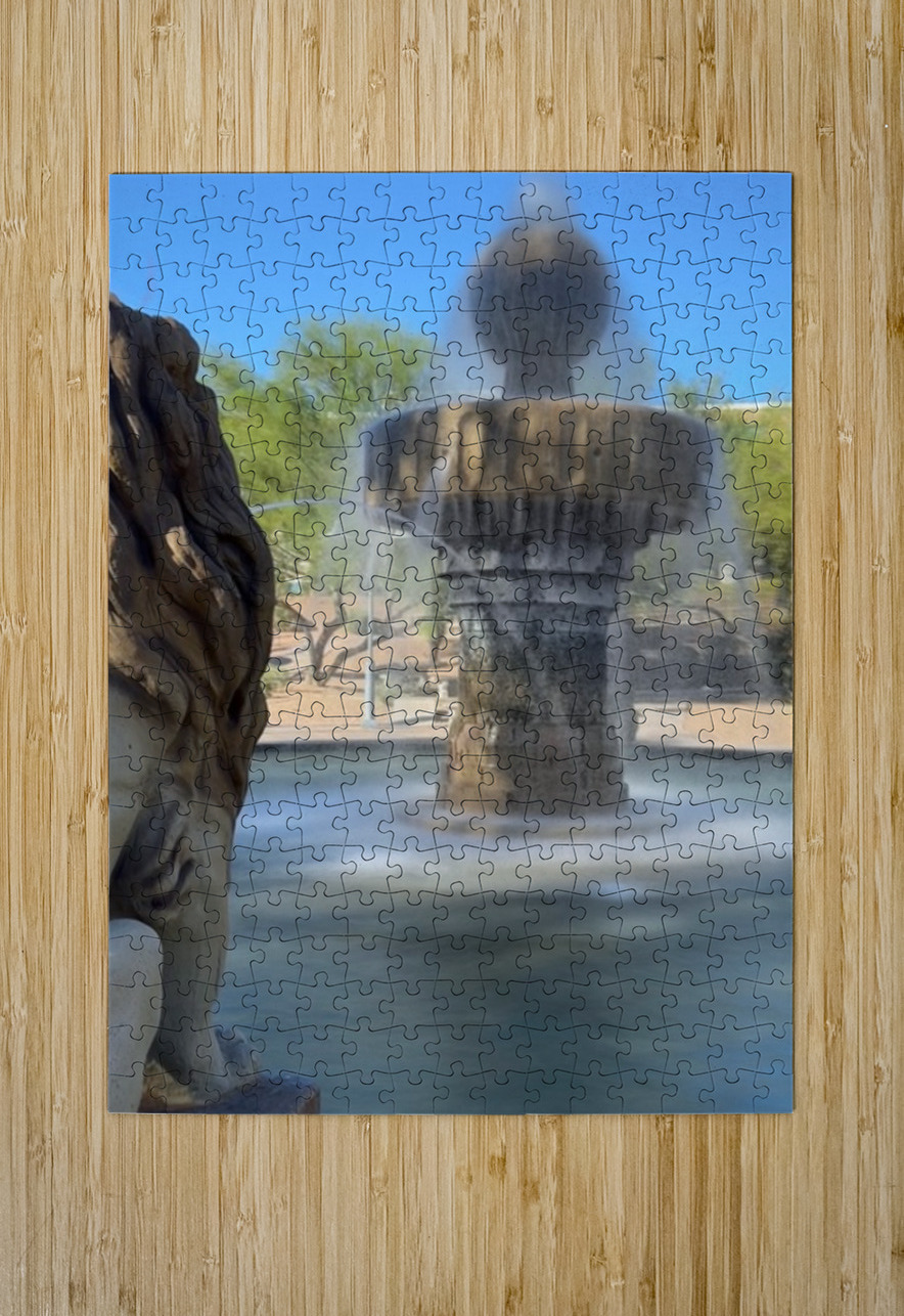 Fountain at English Village Leslie Affeldt Photography Puzzle printing