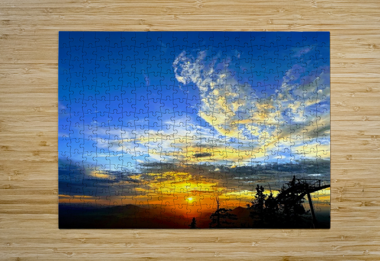 Sunset at Snowbowl -4 Leslie Affeldt Photography Puzzle printing