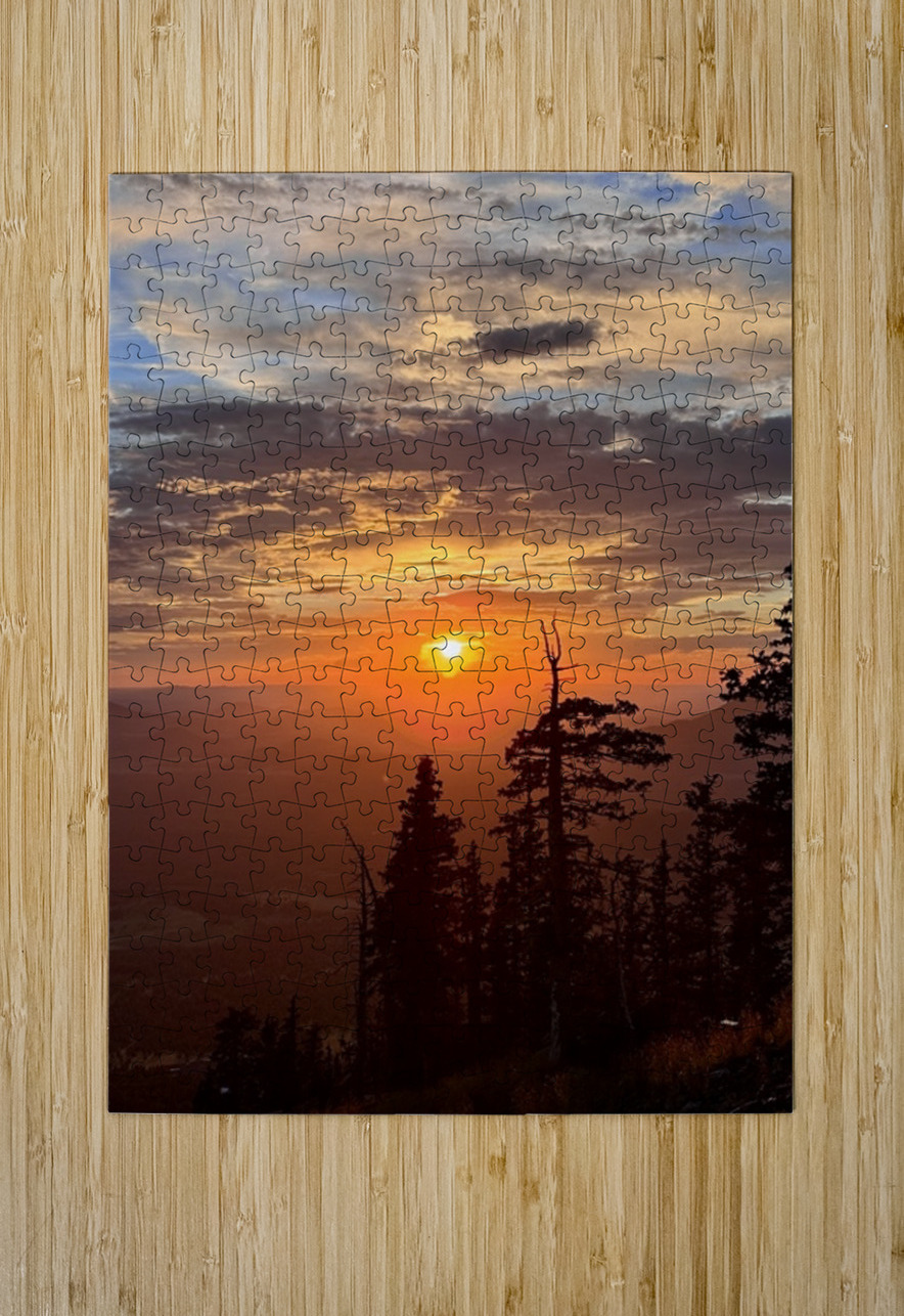 Sunset at Snowbowl -2 Leslie Affeldt Photography Puzzle printing