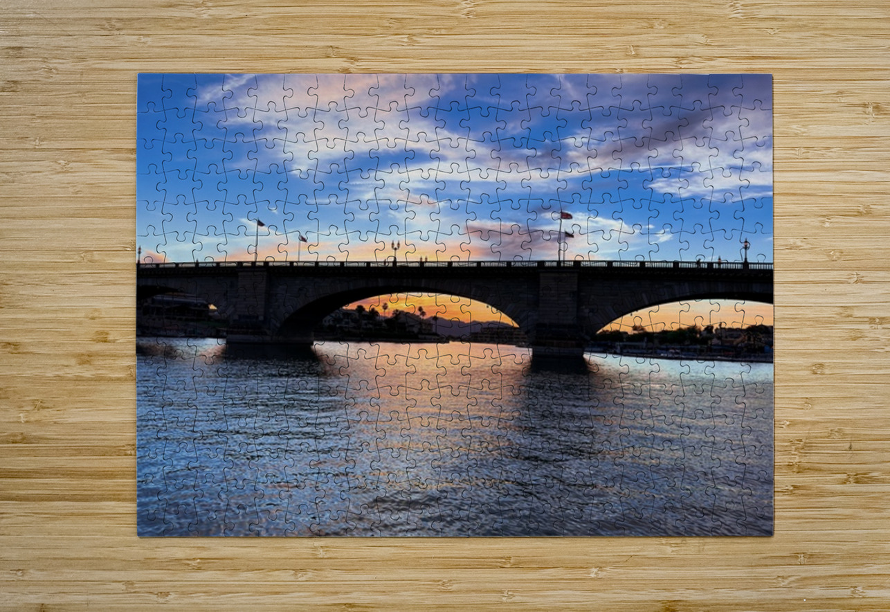 London Bridge Sunset Leslie Affeldt Photography Puzzle printing