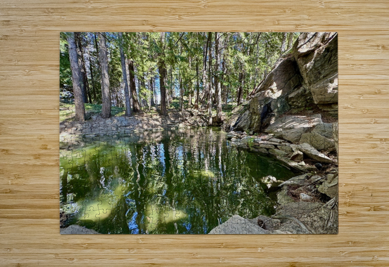 Ohme Gardens reflection pond Wenatchee Wa Leslie Affeldt Photography Puzzle printing