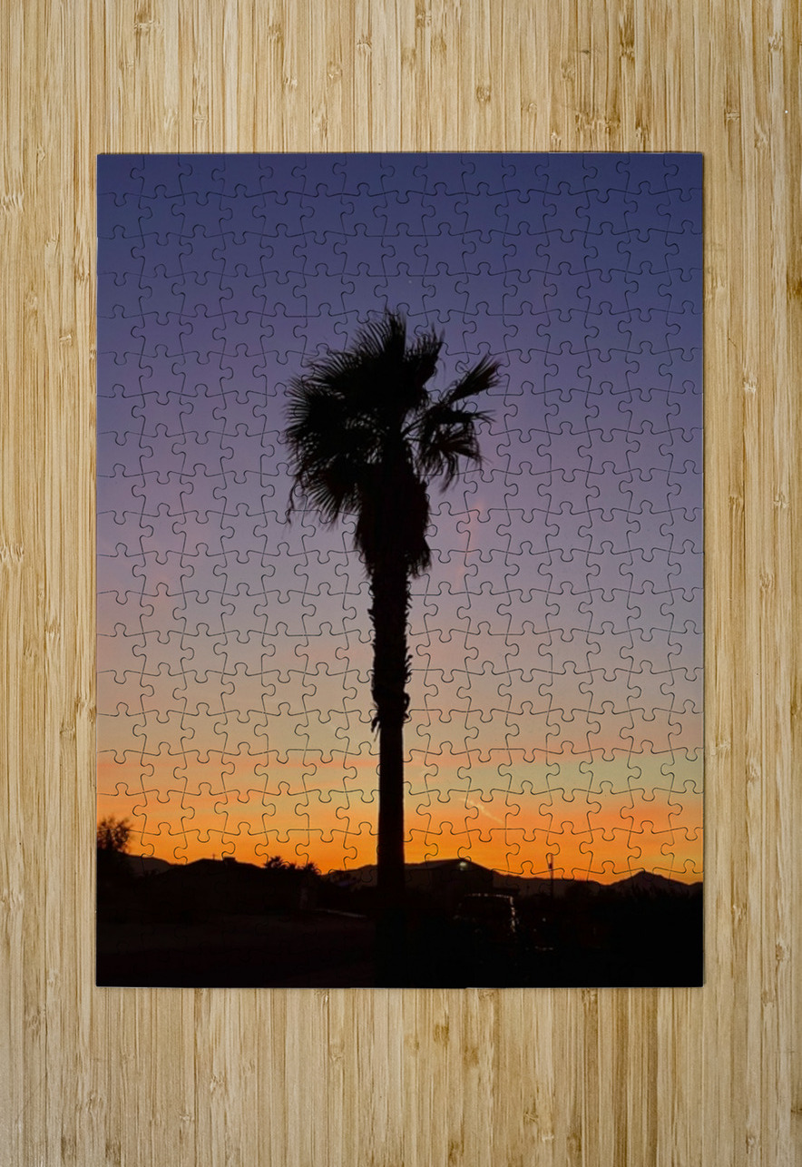 Afterglow Palm Leslie Affeldt Photography Puzzle printing