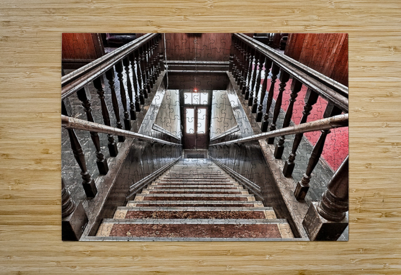 Stairway to the past Leslie Affeldt Photography Puzzle printing