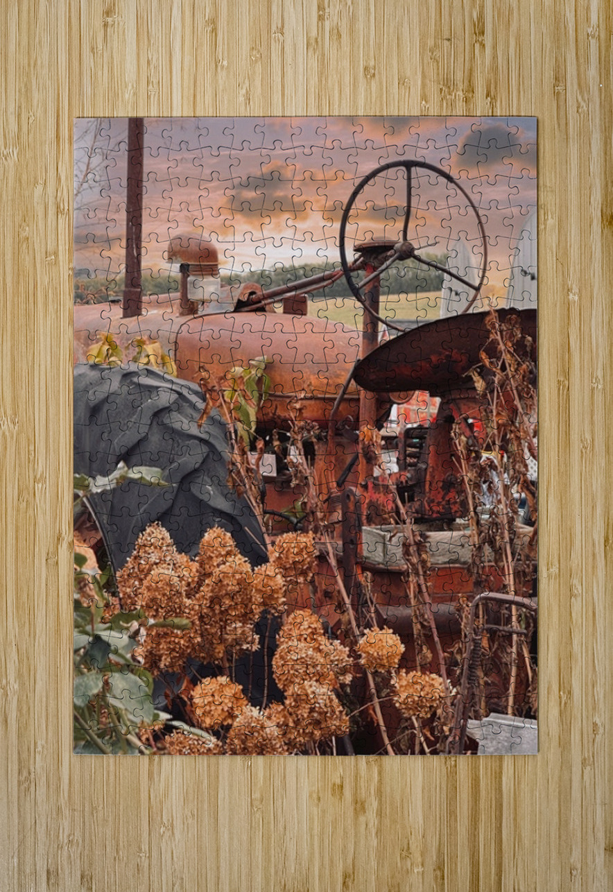 Something in the Orange. Vintage Farmall tractor Leslie Affeldt Photography Puzzle printing